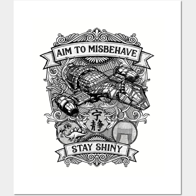 Aim to Misbehave Wall Art by kg07_shirts